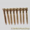 8 STRATOCASTER ELECTRIC GUITAR PICKUP SCREWS GOLD